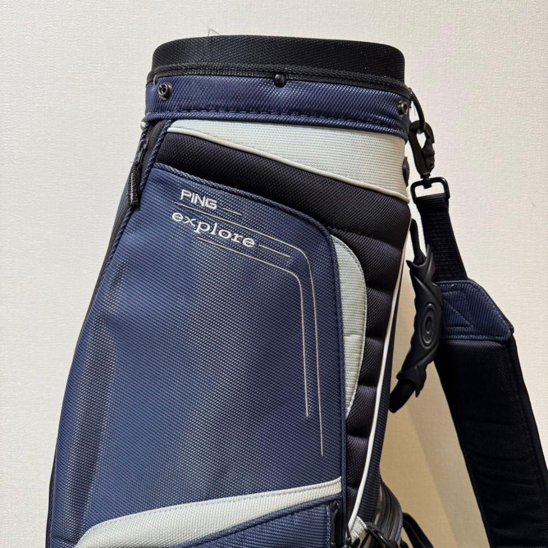 PING ピン キャディバッグ explore ゴルフバッグ ネイビー グレー