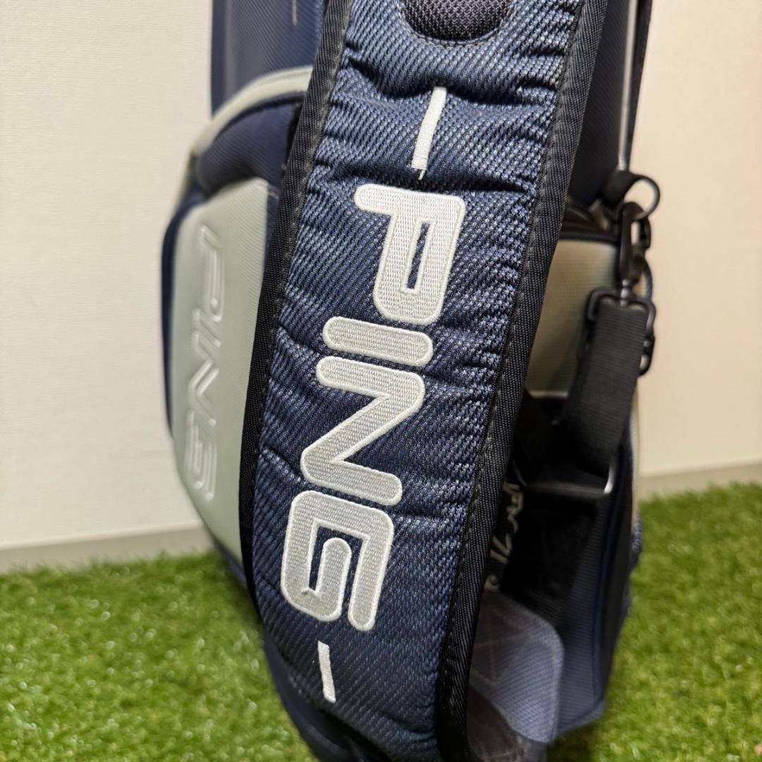 PING ピン キャディバッグ explore ゴルフバッグ ネイビー グレー