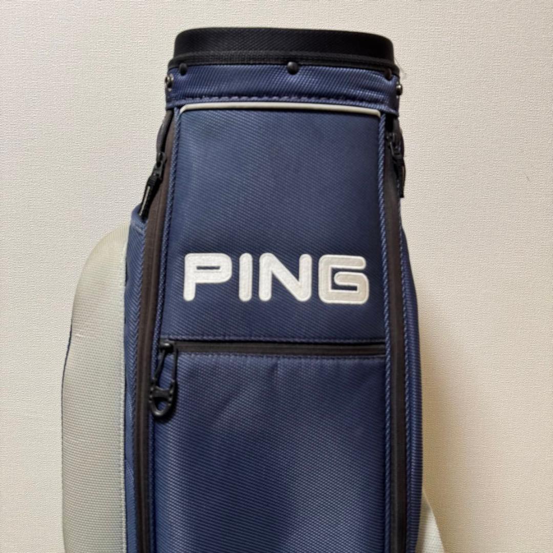 PING ピン キャディバッグ explore ゴルフバッグ ネイビー グレー