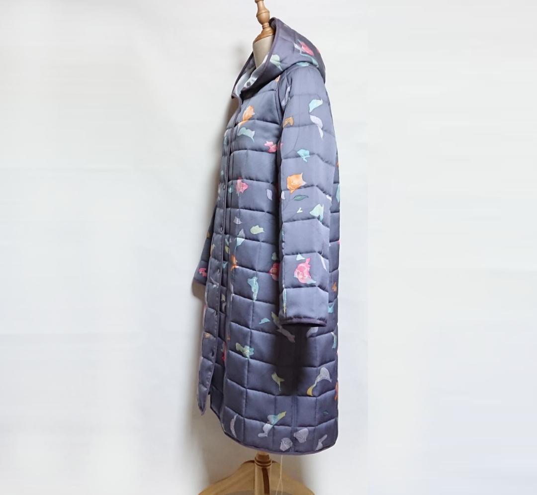 着物リメイク キルティング/ラグランコート【5149】