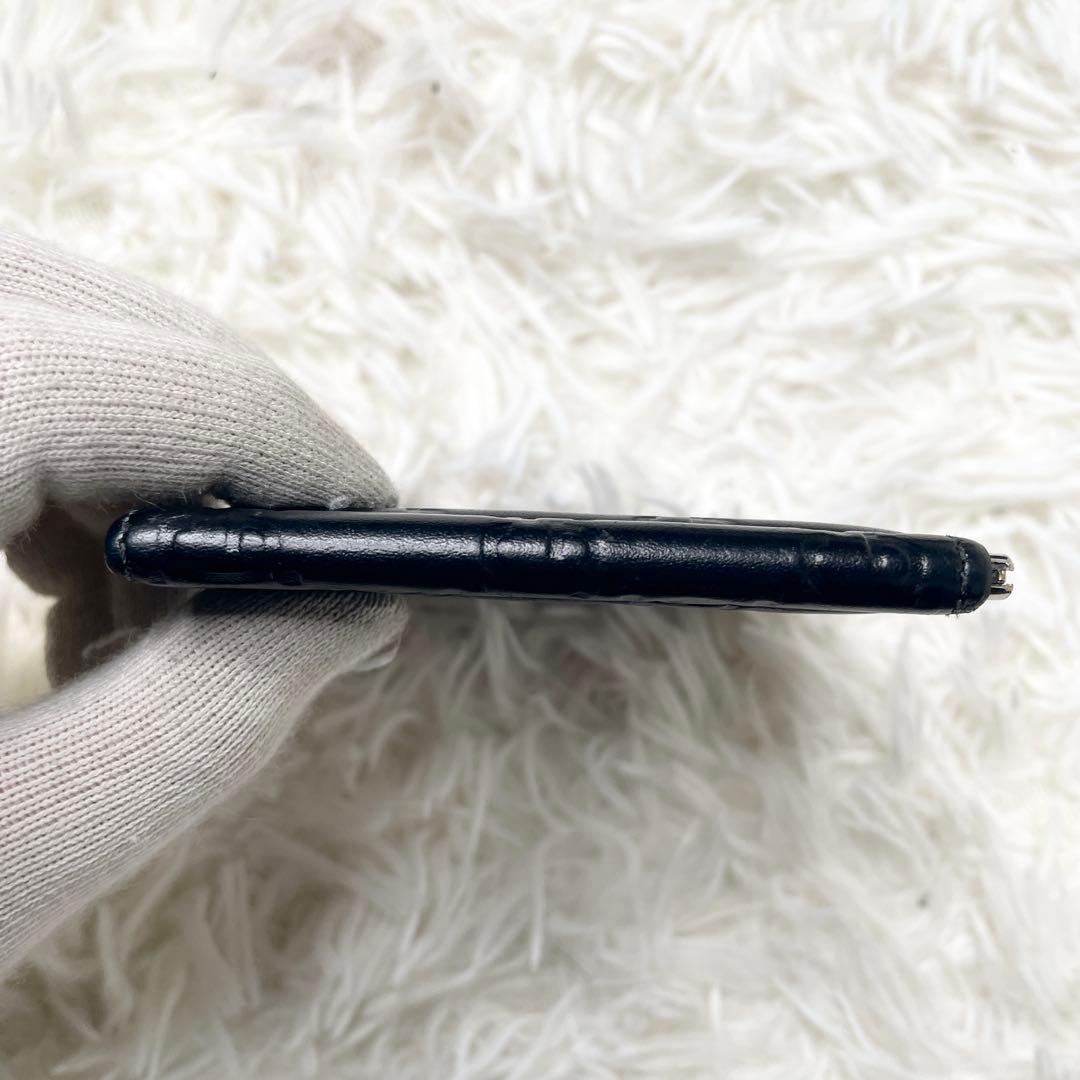 【極美品】グッチ マネークリップ シマ GG ブラック レザー