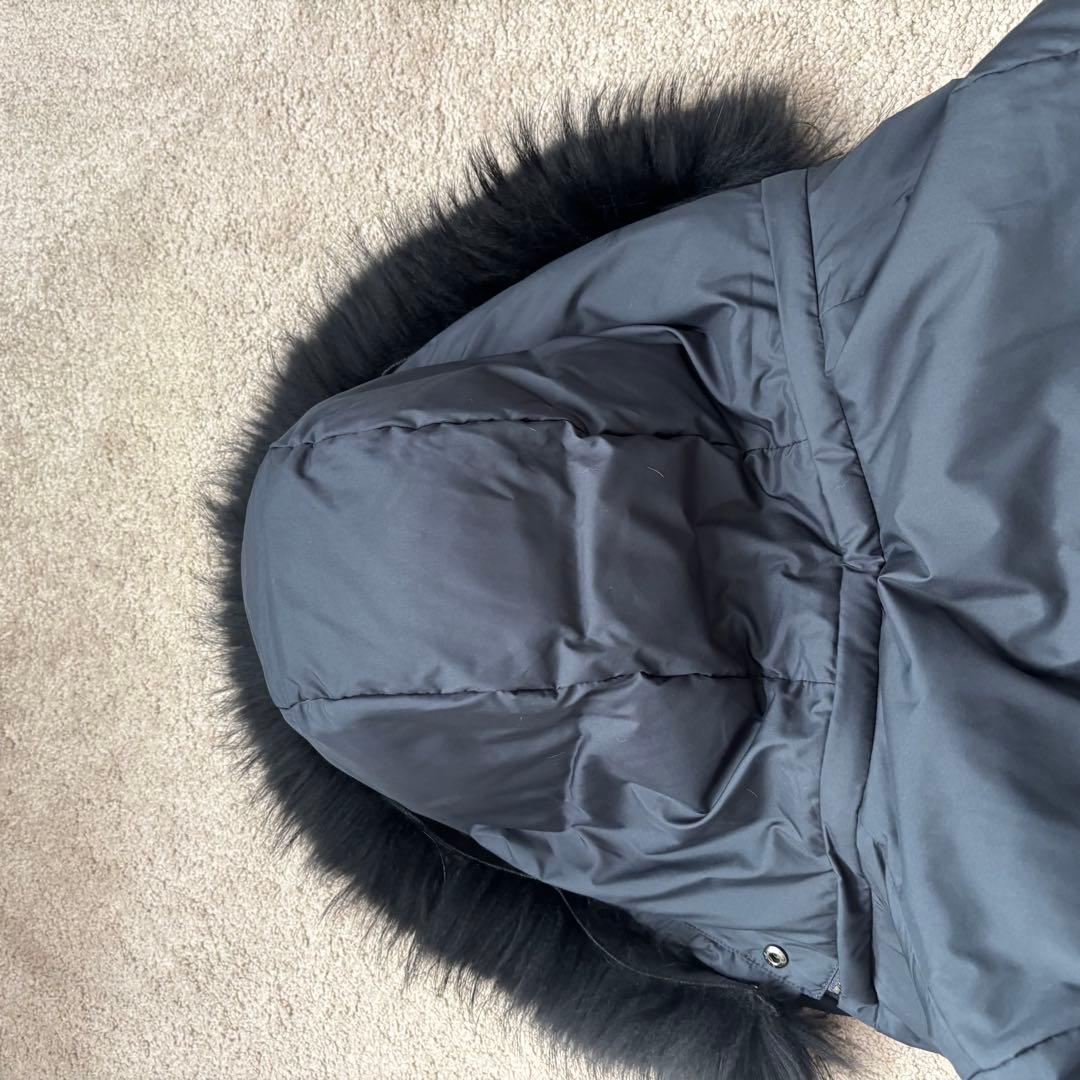 azma 　theory セオリー　ダウン　ファー　ラクーン　ネイビー　S