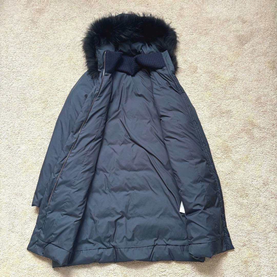 azma 　theory セオリー　ダウン　ファー　ラクーン　ネイビー　S