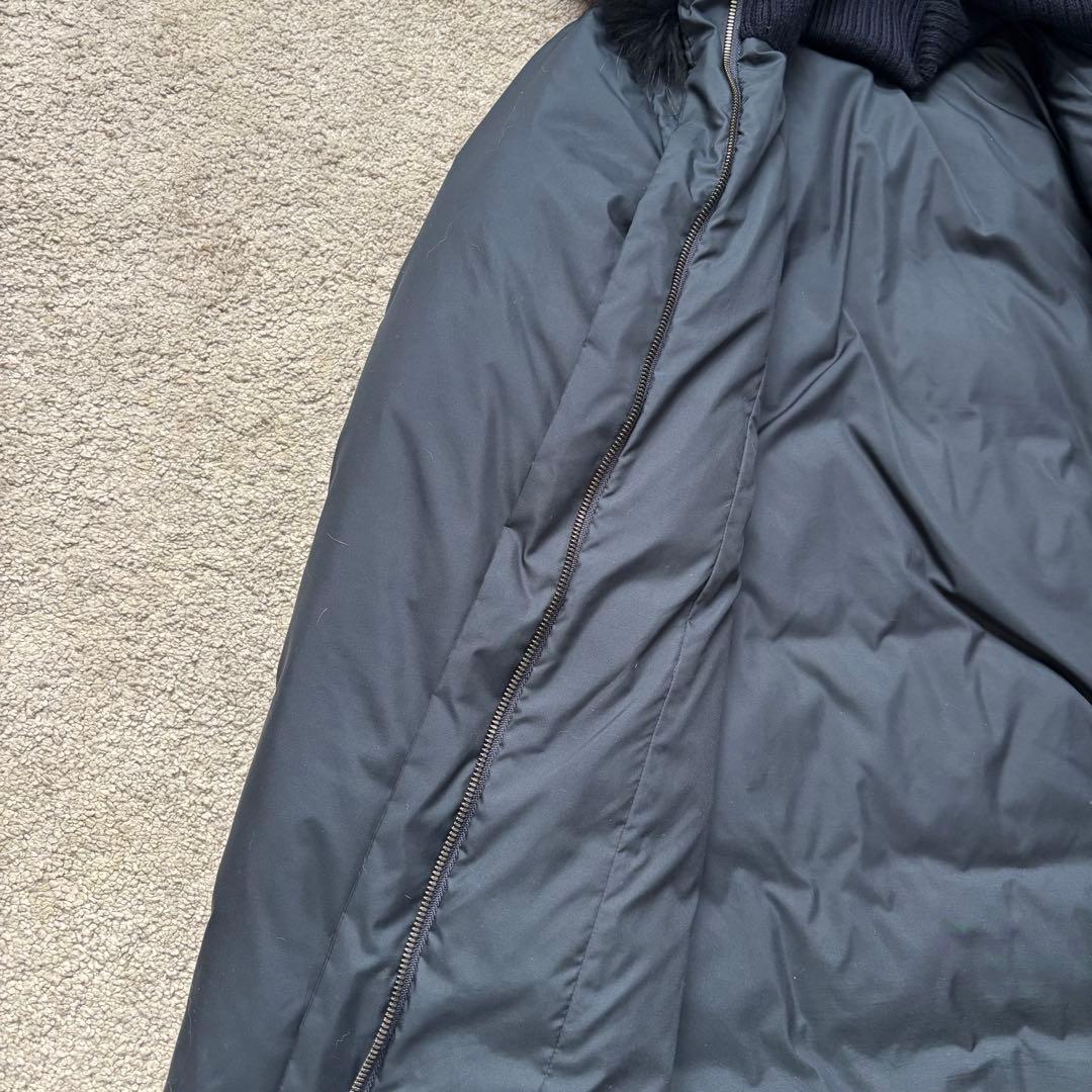 azma 　theory セオリー　ダウン　ファー　ラクーン　ネイビー　S