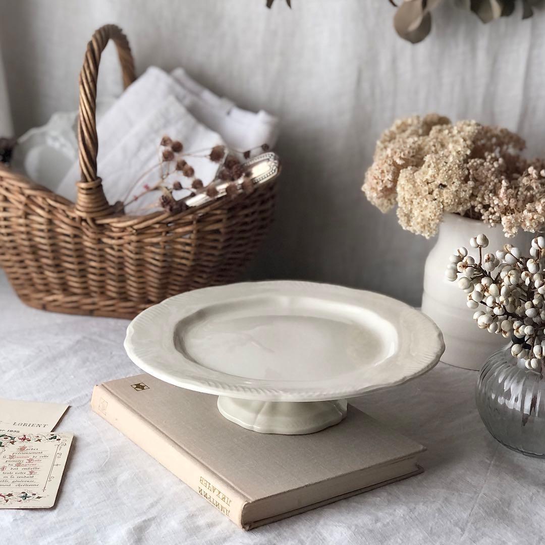 美しくも可愛いコンポティエ　クレイユモントロー　フランスアンティーク