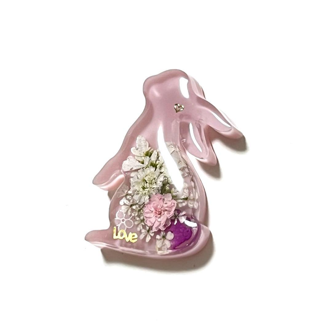 mamerin♪様ヘアゴム レジン うさぎ マグネット キーホルダーno189