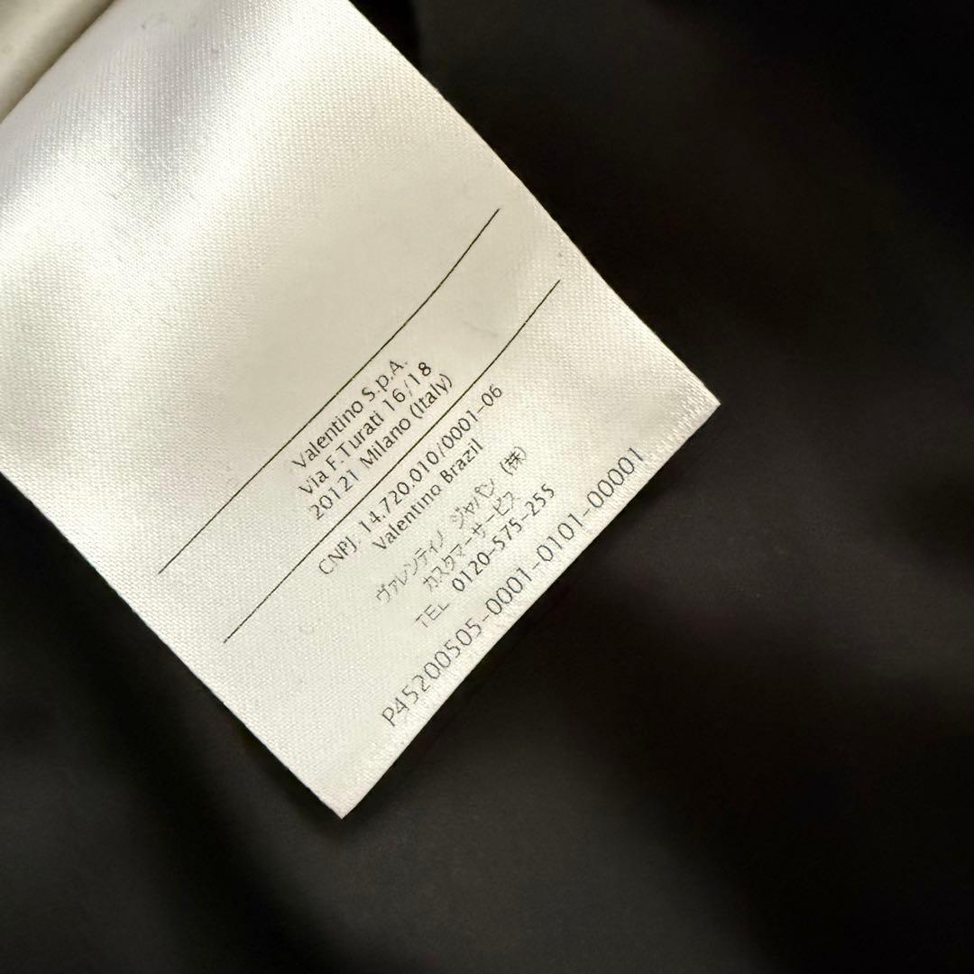 レッドヴァレンティノ　ロングコート　プリーツ　黒　40　切替　 ノーカラ―