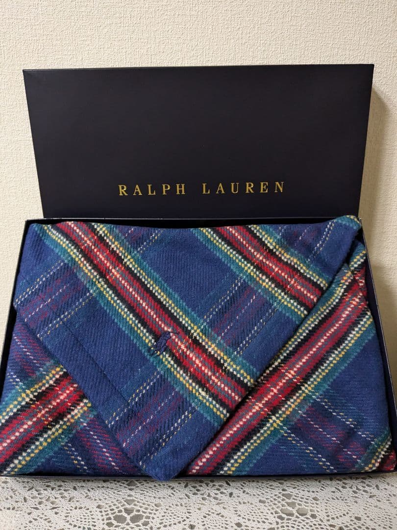 【新品未使用】ラルフローレン　ハーフ コットン ブランケット