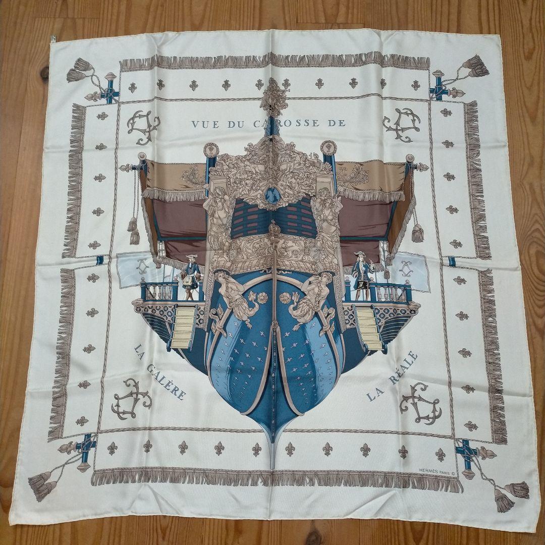 HERMES カレ スカーフ ガレー船のデザイン