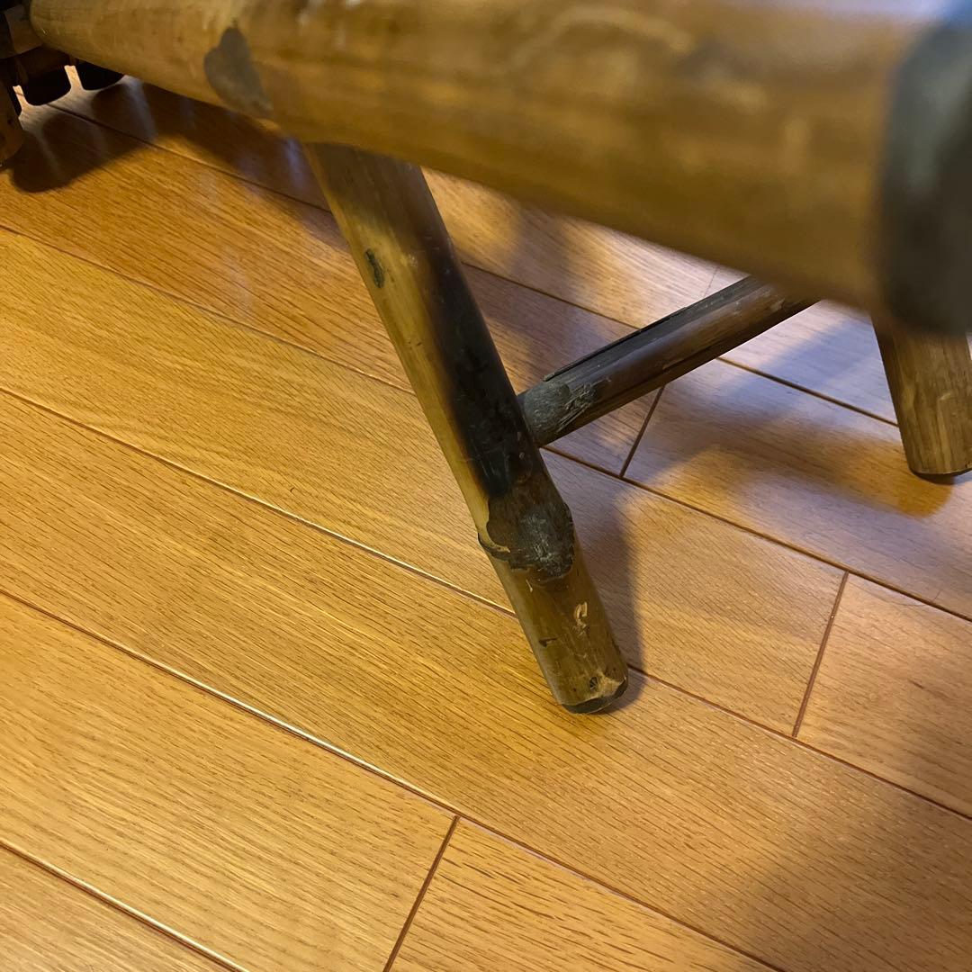 アジアン家具竹製折りたたみ椅子とテーブルセット