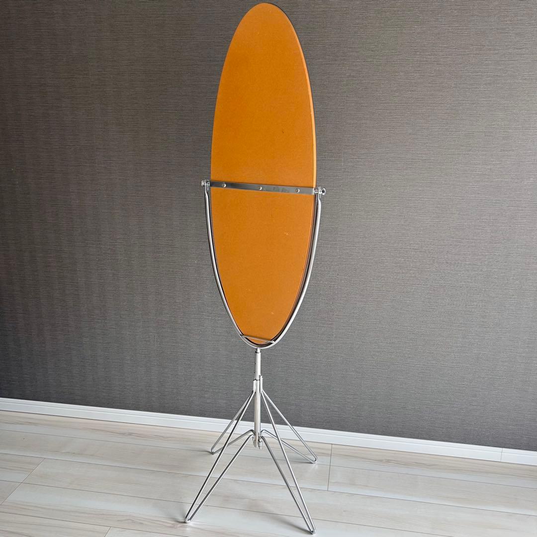【80s】アスプルンド　アロー　スタンドミラー　全身鏡　オーバル　スペースエイジ