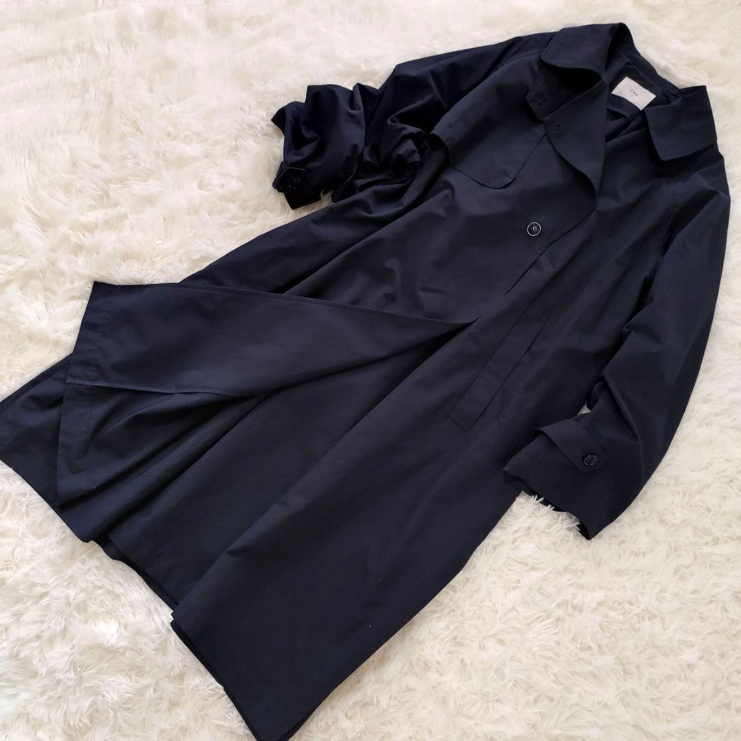 イエナ IENA Pe/ポプリンオーバートレンチコート ネイビー