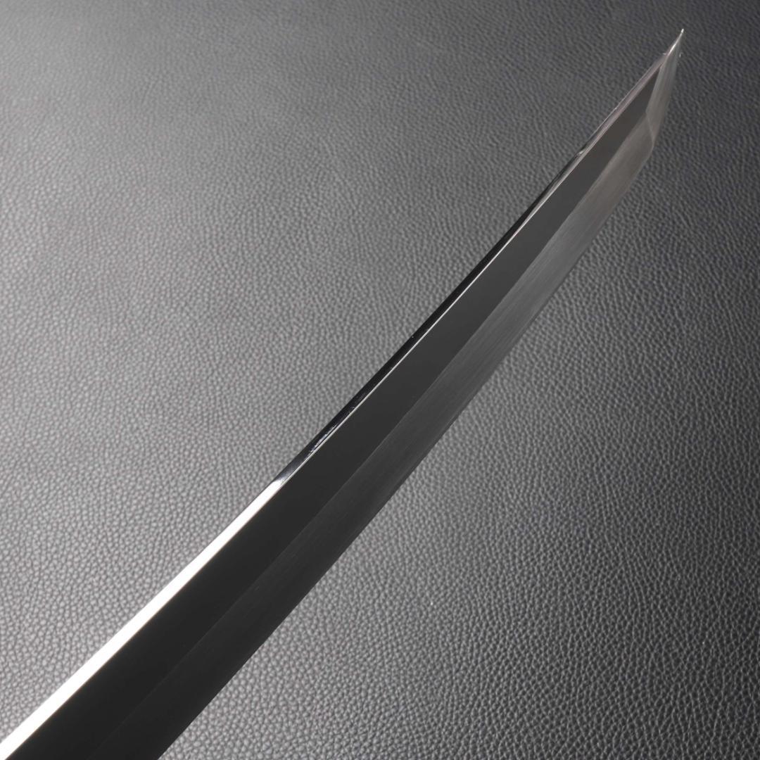 11188鬼反り先丸包丁尺二鏡面仕上げ刺身包丁 刃は究極の切れ味黒檀黒水牛八角柄