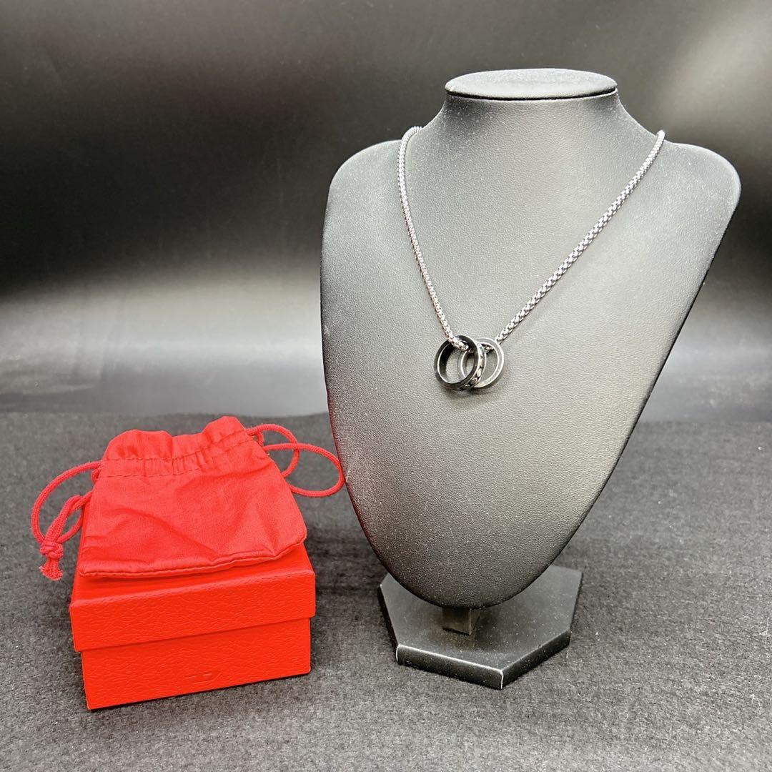 ディーゼル　ネックレス　ダブルリング　メンズレディース　DIESEL