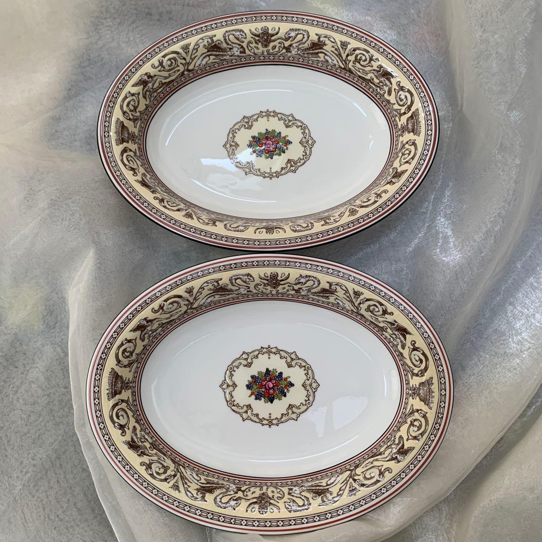 ビンテージ未使用　ウェッジウッド　フロレンティーン　アイボリー　オーバル皿カレー