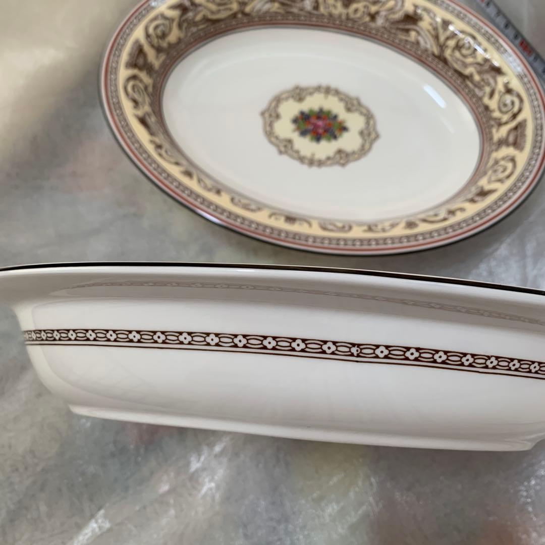 ビンテージ未使用　ウェッジウッド　フロレンティーン　アイボリー　オーバル皿カレー