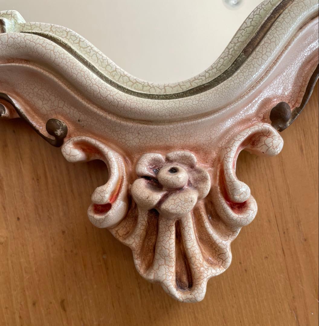 西洋アンティーク　鏡と飾り棚のセット【2-1】