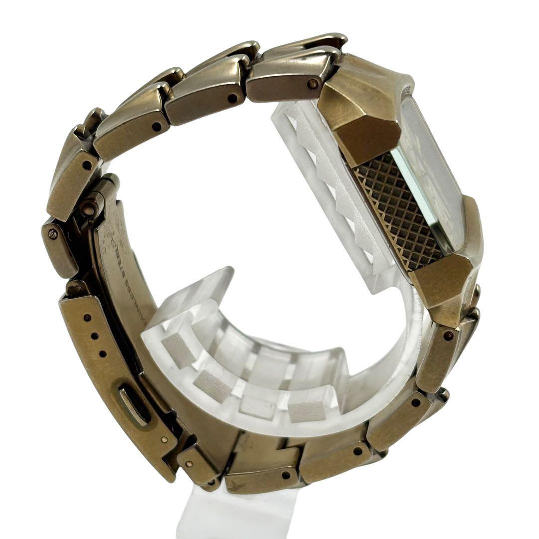 時計 archive 00s y2k diesel watch gold square