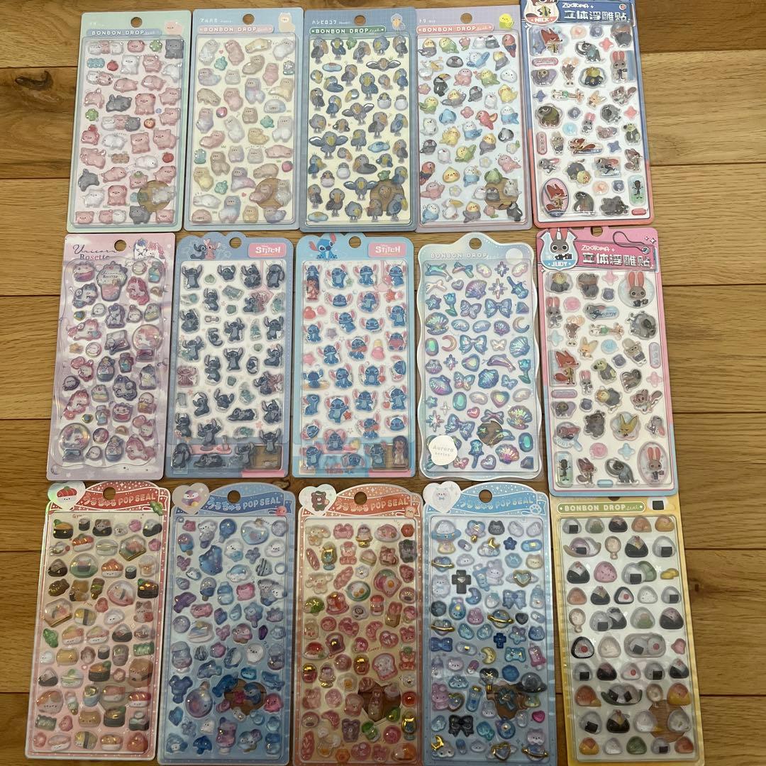 a*1様 ボンボンドロップ　海外正規品シール　アニマル 15枚セット　動物　ディ