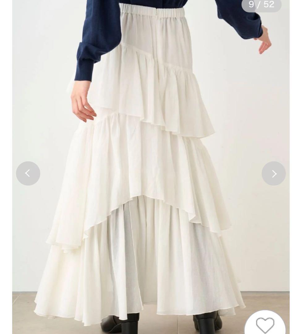 コットンシフォンティアードスカート snidel 未使用 タグ付き 0サイズ