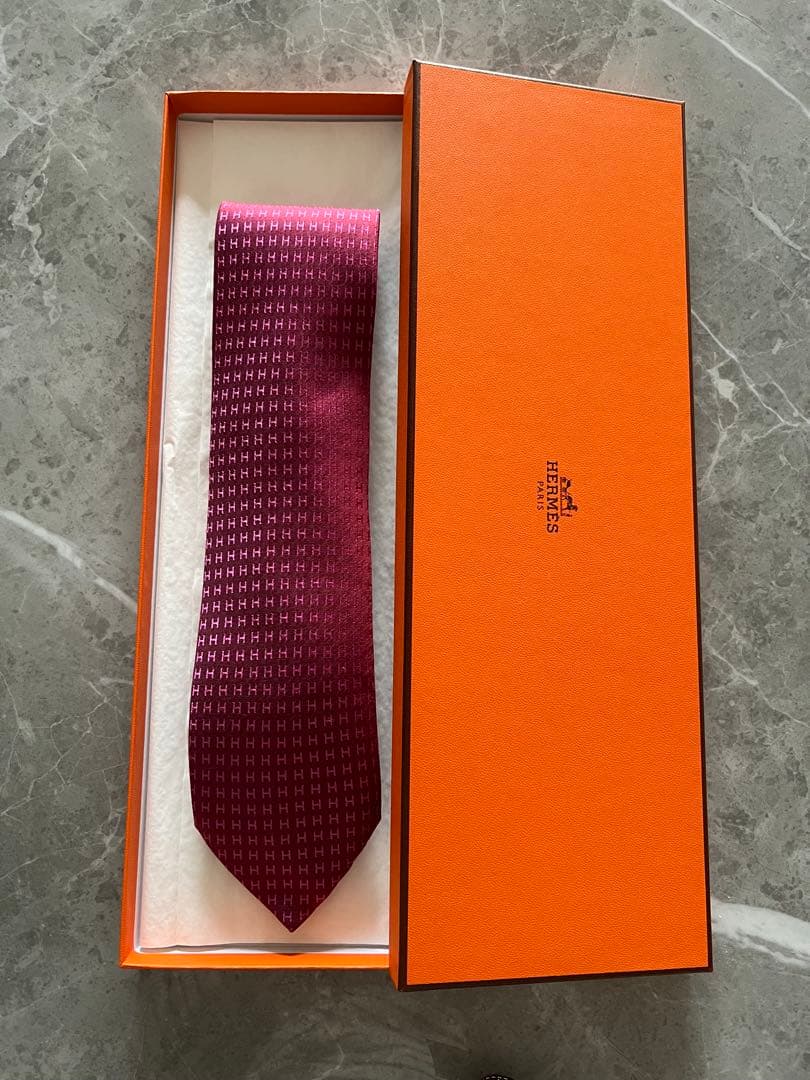 未使用★超メルカリ市特価★エルメス ファソネHネクタイ★★Hermès