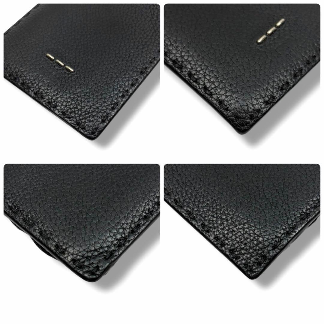 FENDI フェンディ セレリア 二つ折り財布 SELLERIA ステッチ 黒