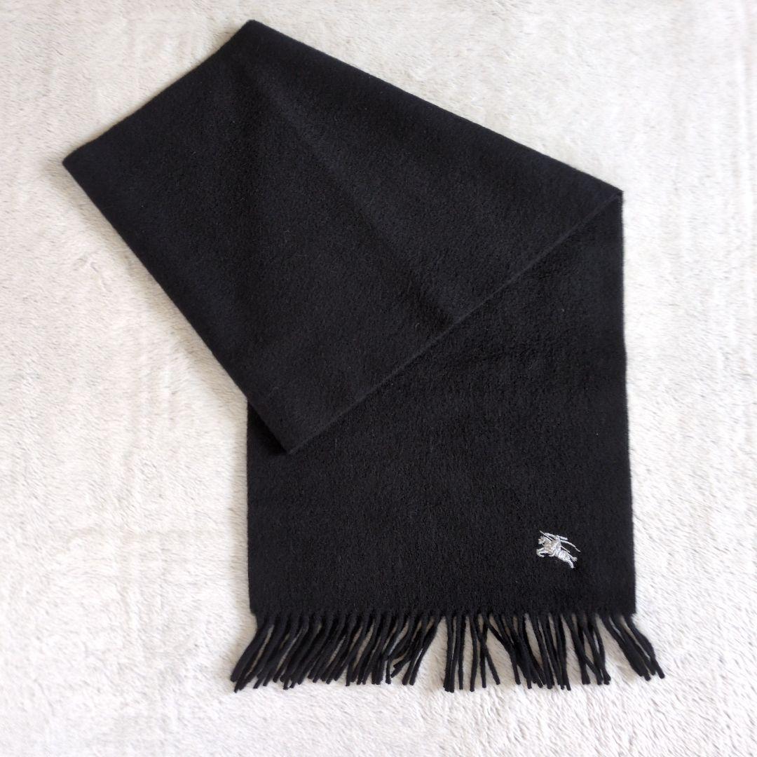 BURBERRY　バーバリー　マフラーカシミア　ブラック
