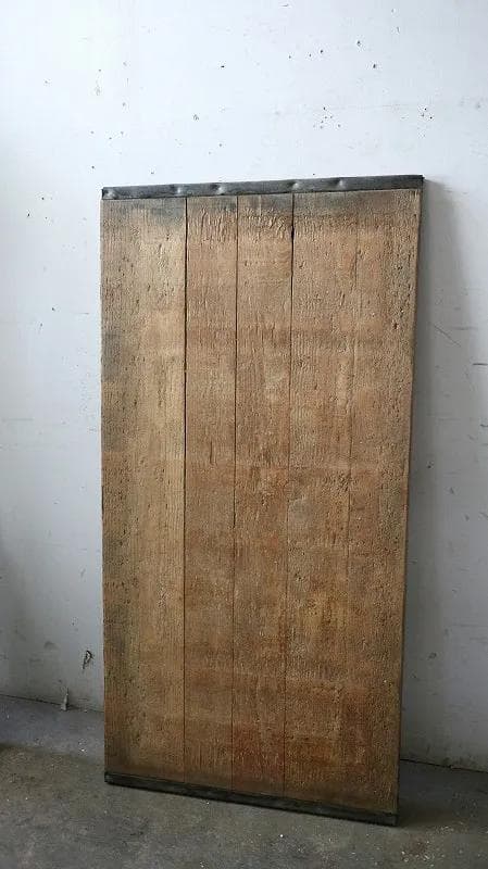 フランス アンティーク 古材 アイアン ローテーブル　ベンチ スツール 展示台