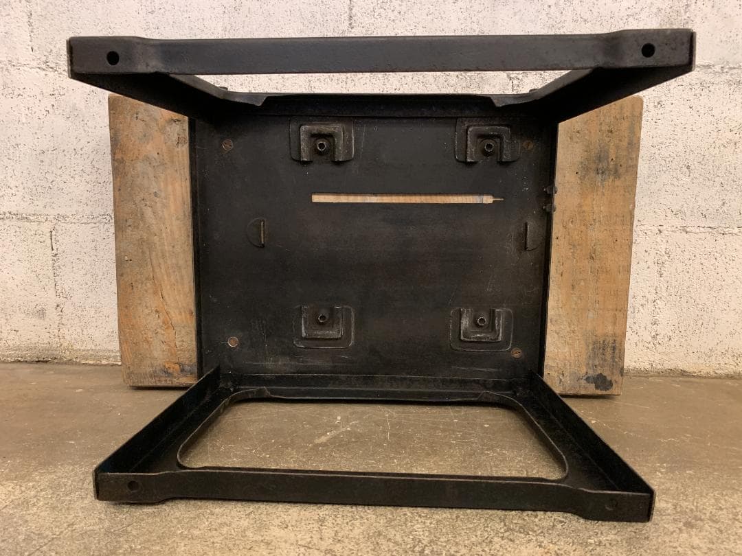 フランス アンティーク 古材 アイアン ローテーブル　ベンチ スツール 展示台