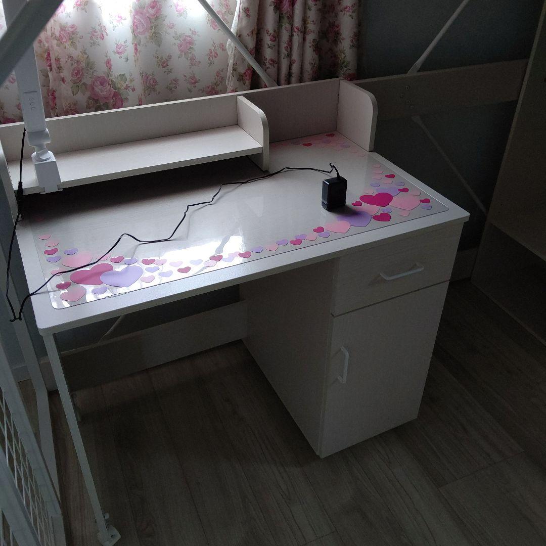 ニトリ ロフトベッド デニッシュH 机 ハンガーラック付き