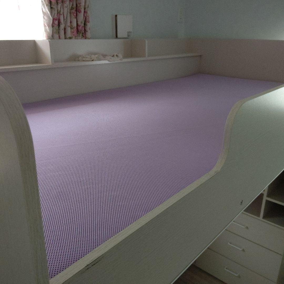 ニトリ ロフトベッド デニッシュH 机 ハンガーラック付き