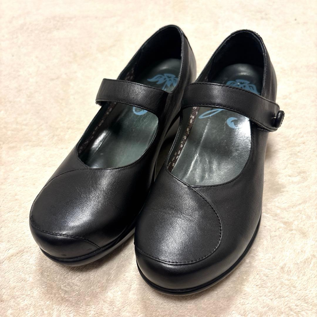 美品⭐️dansko メリージェーン レザー パンプス 厚底　ブラック　38