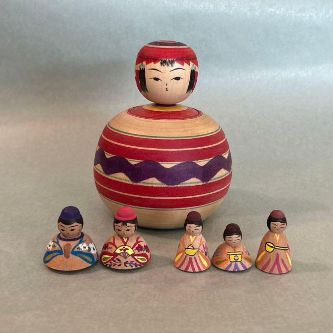 こけし お雛様 雛飾り えじこ 弥治郎系 新山吉紀 新山真由美