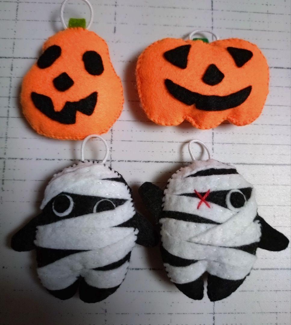 御予約済　ハロウィン　優しい顔のオバケちゃん等オーナメント　９個