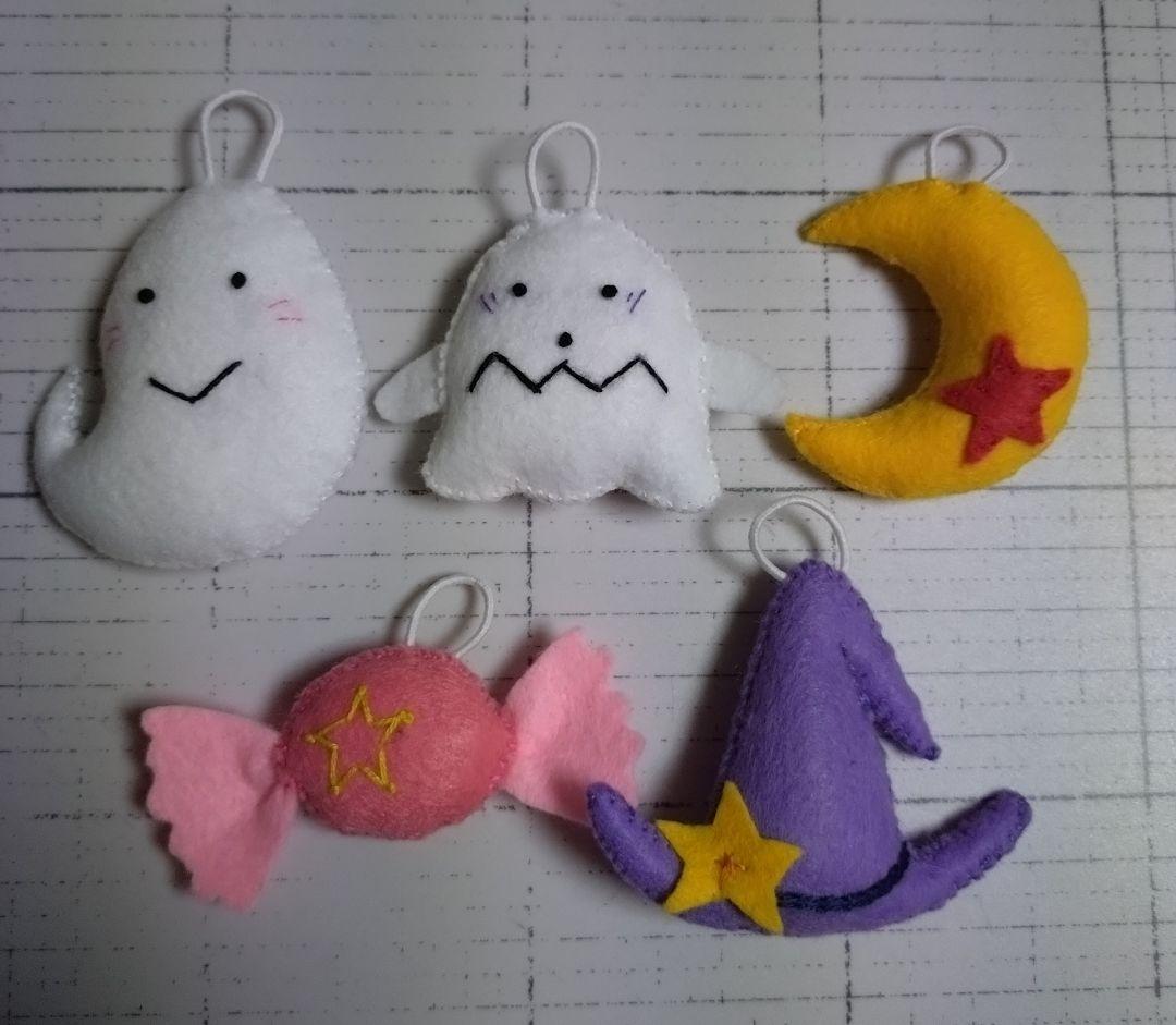 御予約済　ハロウィン　優しい顔のオバケちゃん等オーナメント　９個