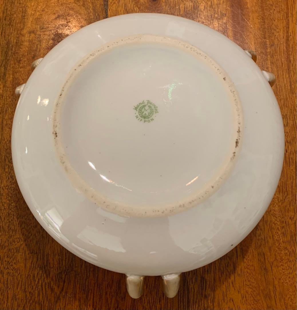 明治末期 オールドノリタケ ウッドランド風景画ボウル　アールデコ飾り皿