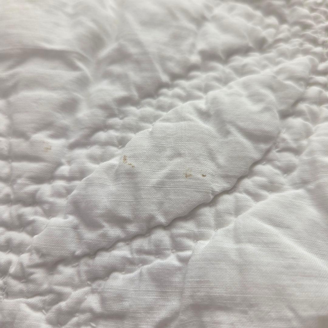 フランスアンティーク　クッションカバー　ホワイトキルト