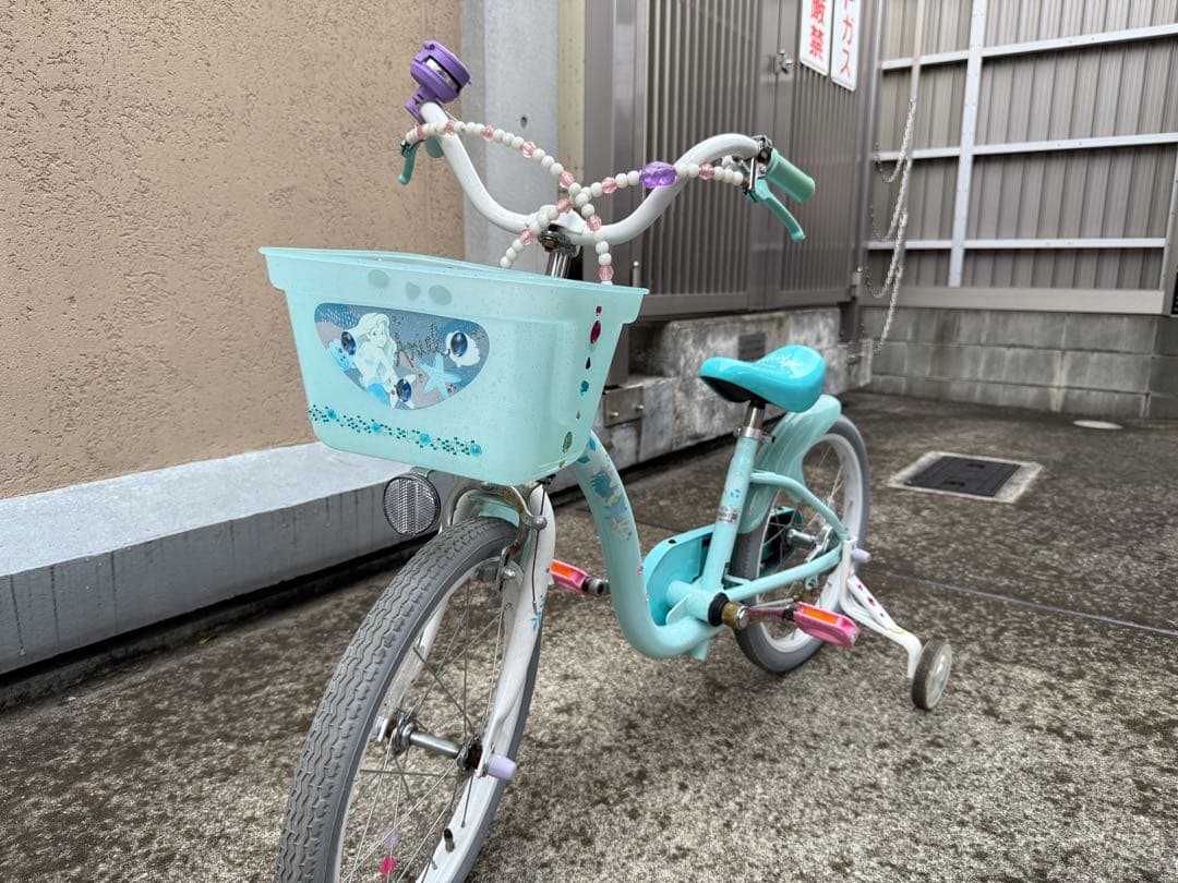 子供用自転車　18インチ補助輪付　アリエル