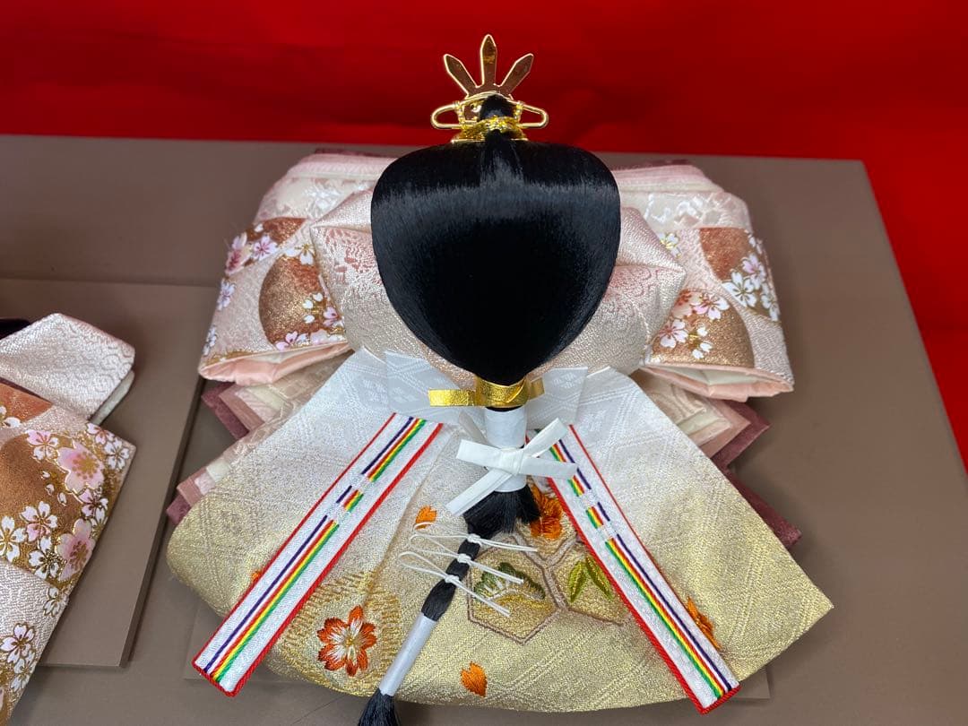 雛人形　会津塗り収納セット・人形工房　道翠・間口約５５×奥行約３５×高さ約４９㎝