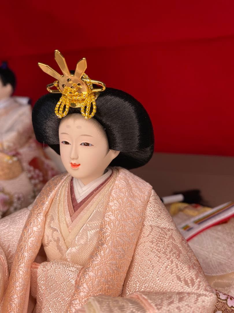 雛人形　会津塗り収納セット・人形工房　道翠・間口約５５×奥行約３５×高さ約４９㎝