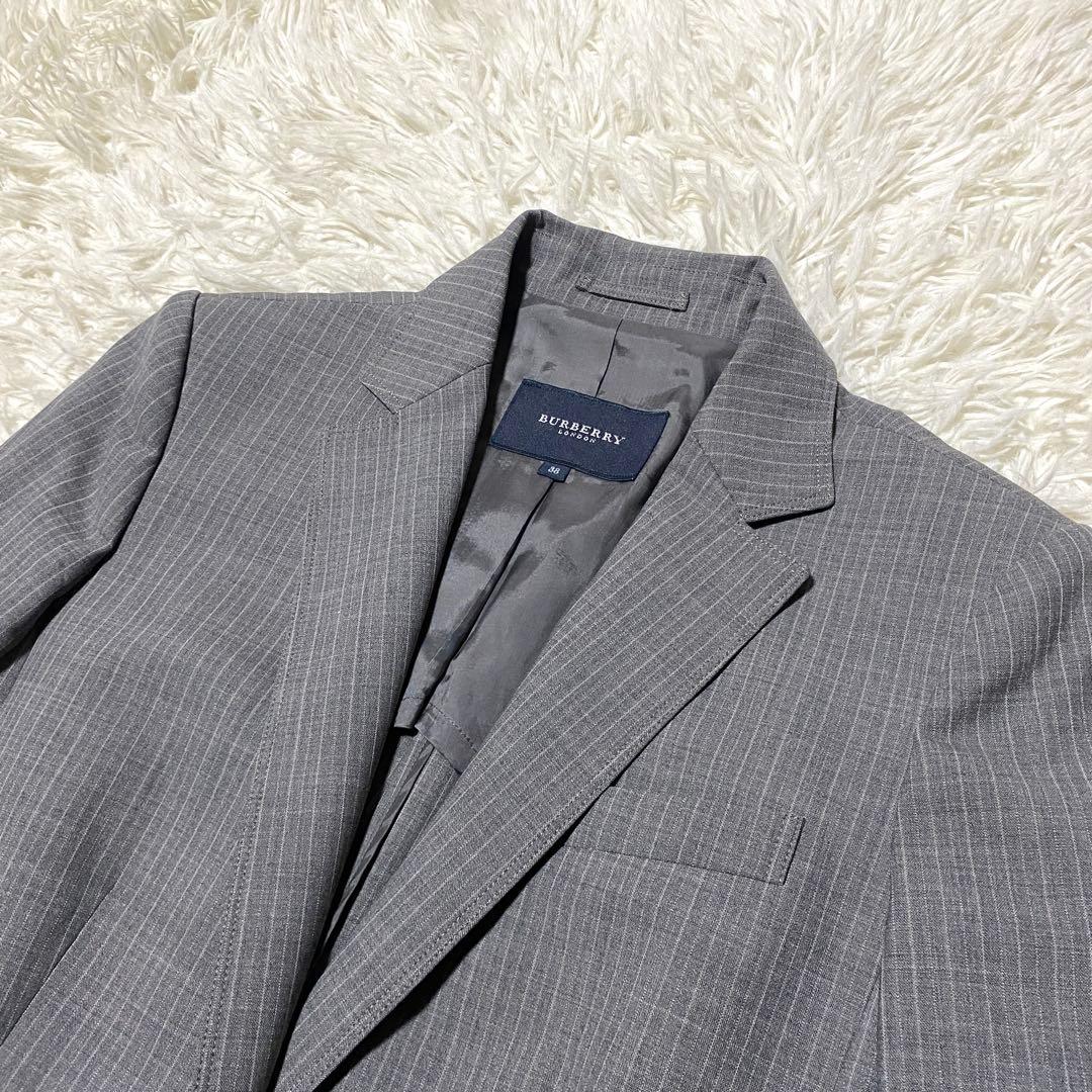 美品✨Burberry スーツ セットアップ M ストレッチ グレー ビジネス