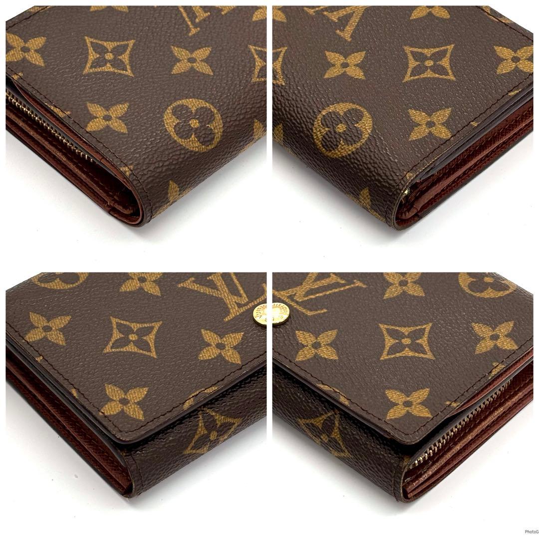 ルイヴィトン モノグラム トレゾール 二つ折り財布 コンパクト財布 ブラウン