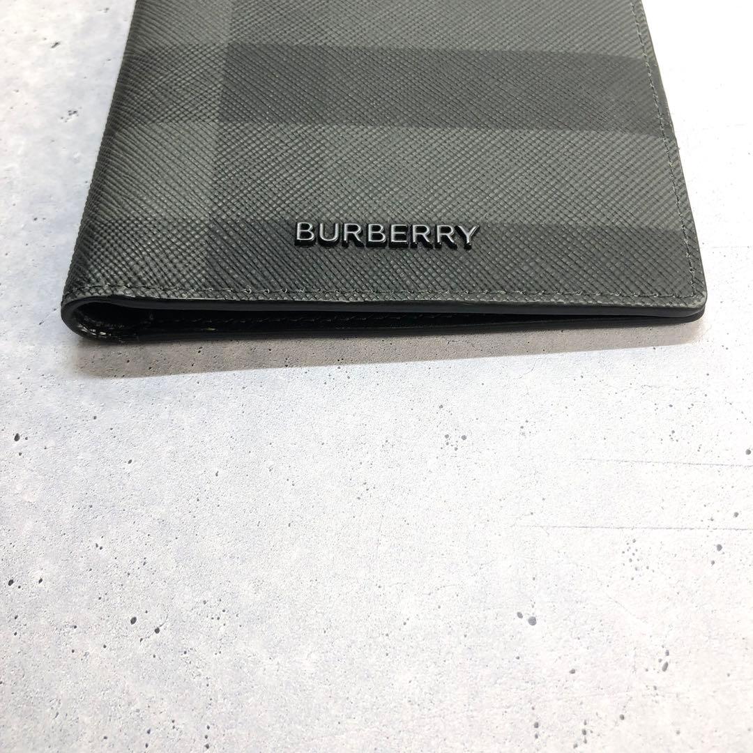 ✨️現行✨️ バーバリー チェック バイフォールド ウォレット 二つ折り財布 グレー