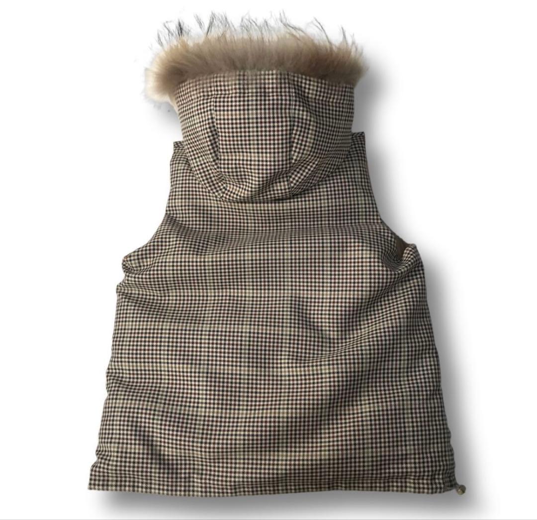 BLUE LABEL CRESTBRIDGEカナダダウンリバーシブルファーベスト