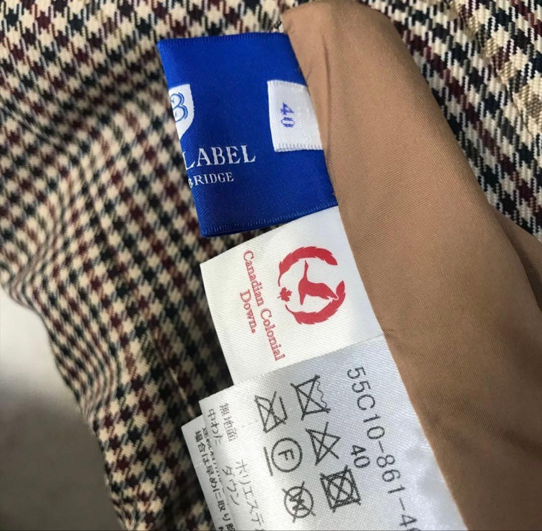 BLUE LABEL CRESTBRIDGEカナダダウンリバーシブルファーベスト