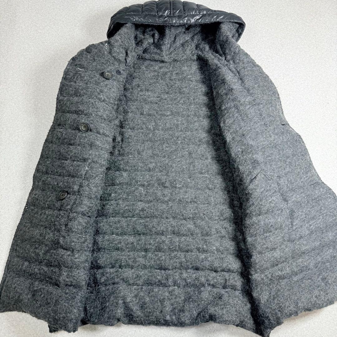 極軽⭐︎高級⭐︎リバーシブル⭐︎ブラック　ダウンコート　ウール　モヘヤ　LL