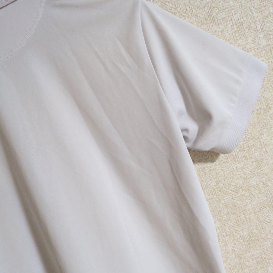 ブリーフィングゴルフ 刺繍 ロゴ ポロシャツ ゴルフウェア 白 L