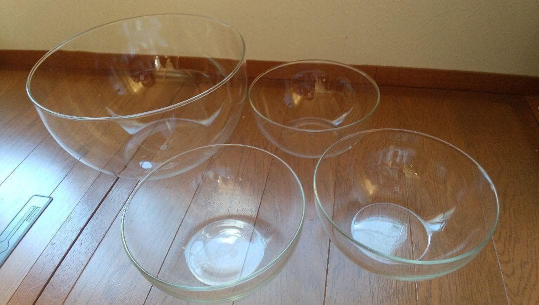 ドイツの名品 イエナグラス 耐熱 ガラスボウル 大1個 中3個 もう1セット有