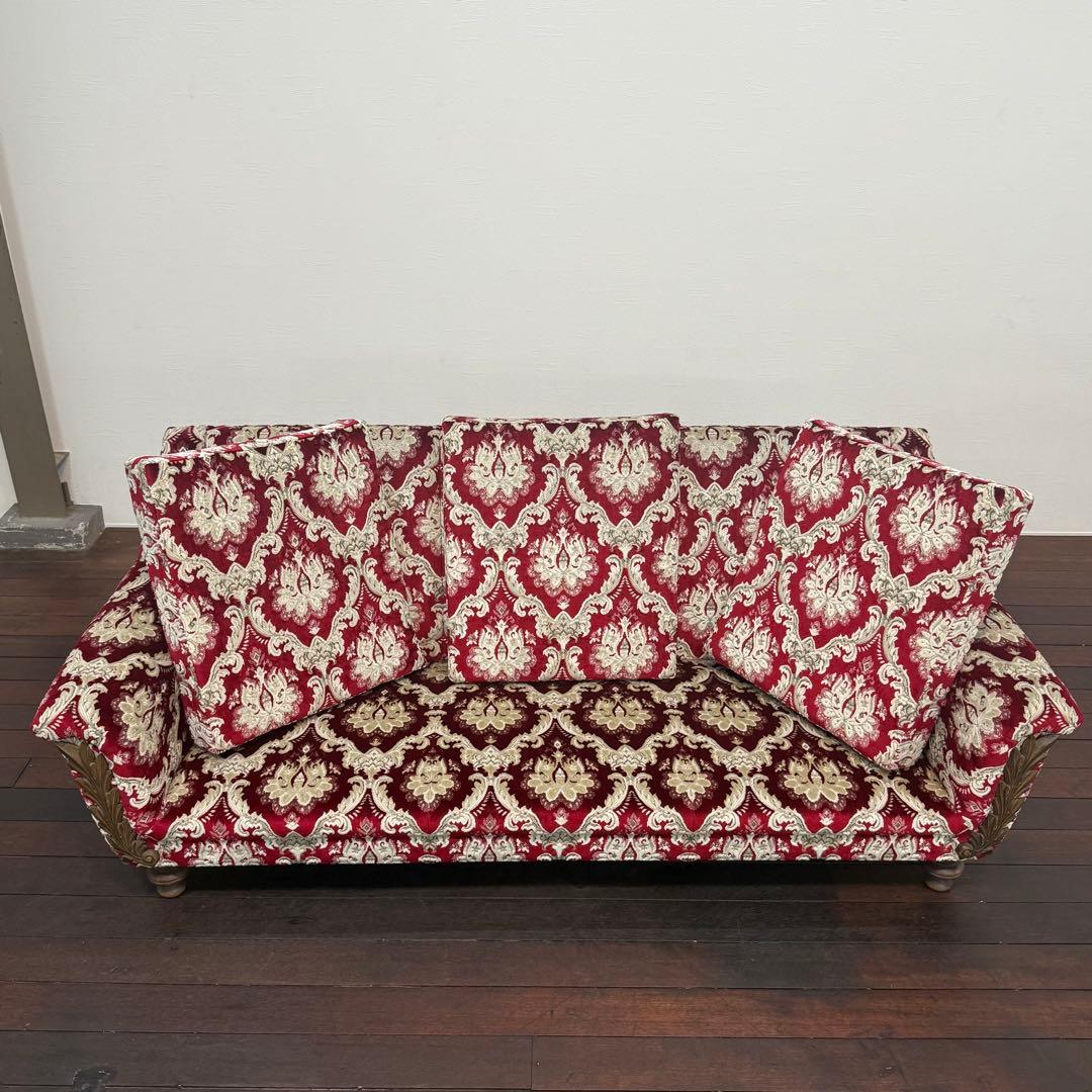 H19K86a 神戸洋家具 永田良介商店 ３人掛けソファ