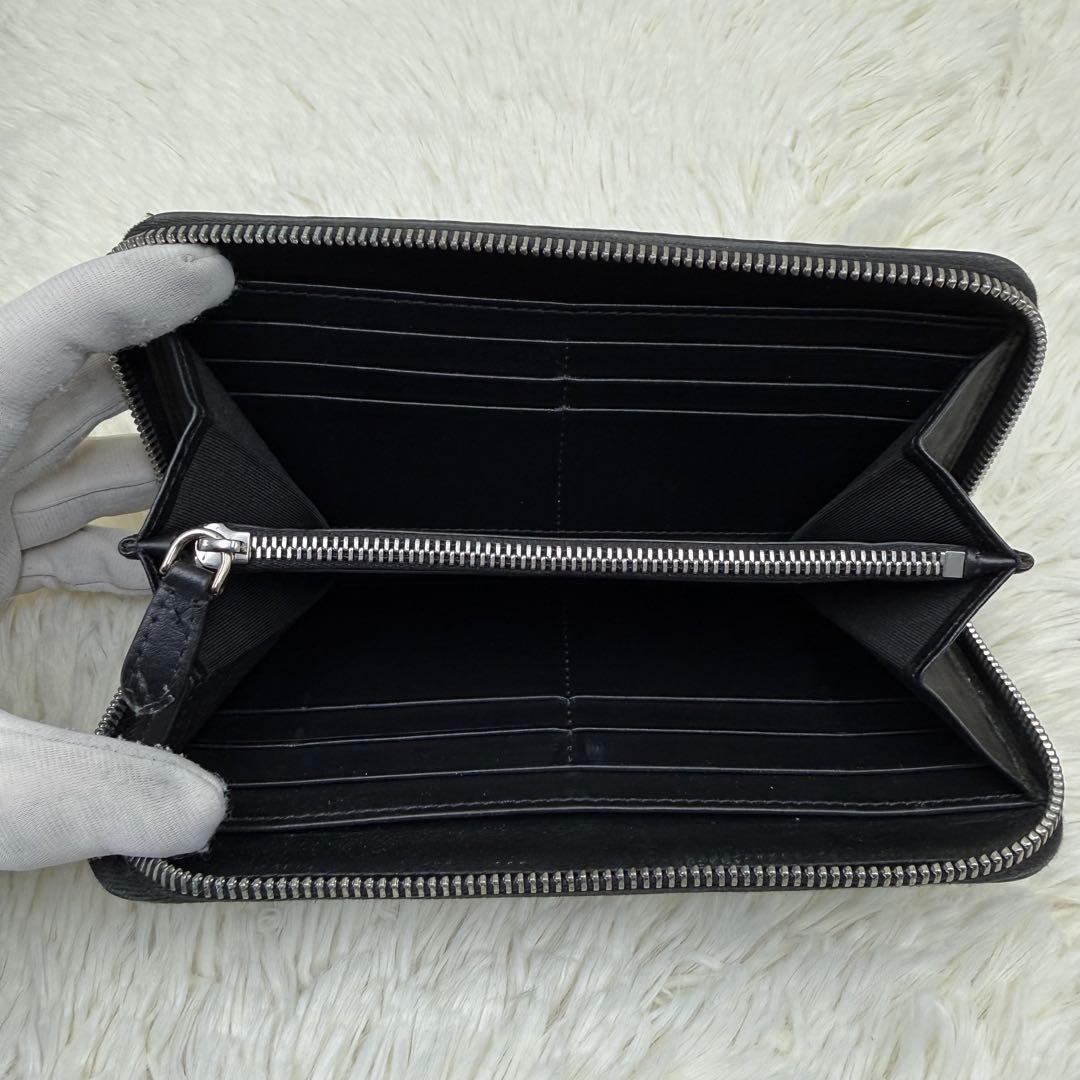 ✨人気✨バーバリー　長財布　TB　モノグラム　ラウンドファスナー　黒